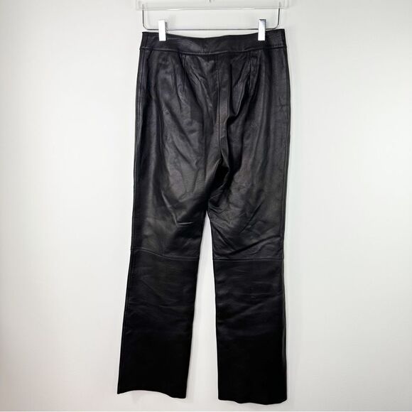 Vintage Classiques Entier Black Leather High Waisted Pants Sz 4 - Picture 2 of 13